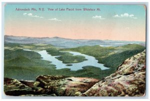 1916 View Lake Placid Whiteface Mountain Adirondack Mountains New York Postcard