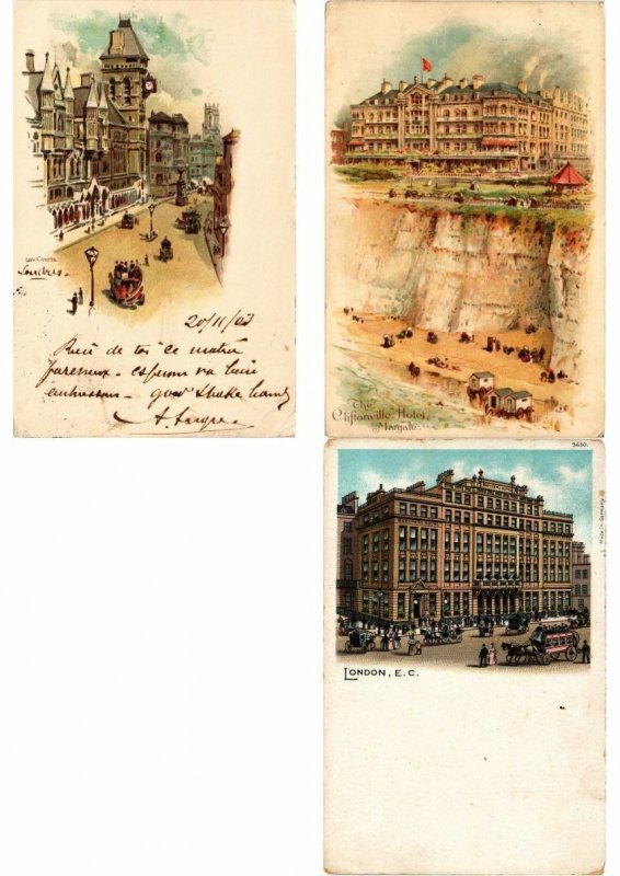 GREAT BRITAIN UK LITHOGRAPHY 31 Vintage LITHO postcards pre-1920 (L3412)