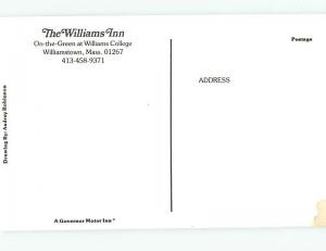 Unused Pre-1980 THE WILLIAMS INN Williamstown Massachusetts MA L0698