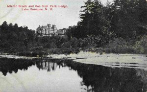 Soo Nipi Park Lodge Mirror Brook Lake Sunapee New Hampshire 1910c postcard