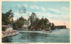 Vintage Postcard 1919 View of Pullman Estate Thousand Islands New York N. Y.