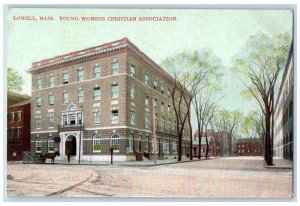 c1950's Young Womens Christian Association Building Railway Lowell MA Postcard