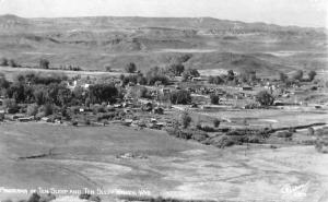 Ten Sleep Valley Wyoming Birdseye View Of City Real Photo Postcard K69779