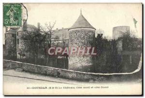 Old Postcard Dourdan the castle