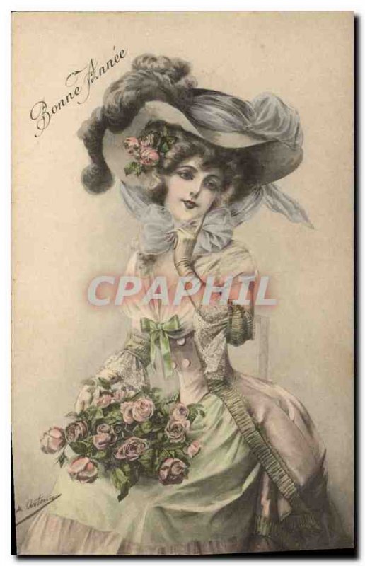 Old Postcard Fantasy Illustrator Woman