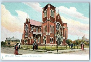 Dallas Texas TX Postcard Cathedral Of The Sacred Heart Exterior View c1905s Tuck