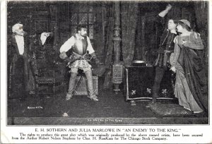 Postcard Illinois Chicago Theater E.H. Sothern & Julia Marlowe Scene ~1910 V193