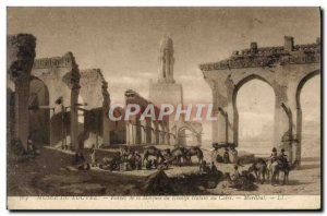 Old Postcard Louvre Museum Ruins of the Mosque of Caliph in Cairo Egypt Marilhat