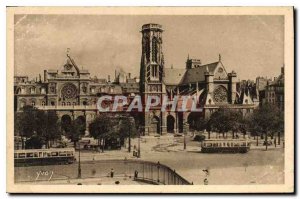 Old Postcard Paris Strolling the church Saint Germain l'Auxerrois