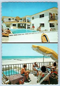 Madeira Beach Florida Postcard Sea Island Apartment Hotel Gulf Boulevard c1960