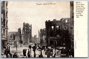 Vtg San Francisco CA Tivoli Opera House Disaster Earthquake Fire 1906 Postcard