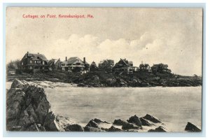 1908 View Of Cottages On Point Kennebunkport Maine ME Antique Postcard  