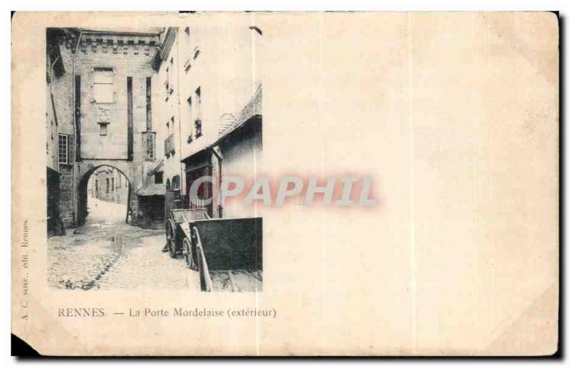 Old Postcard Rennes Mordelaise Gate (exterior)