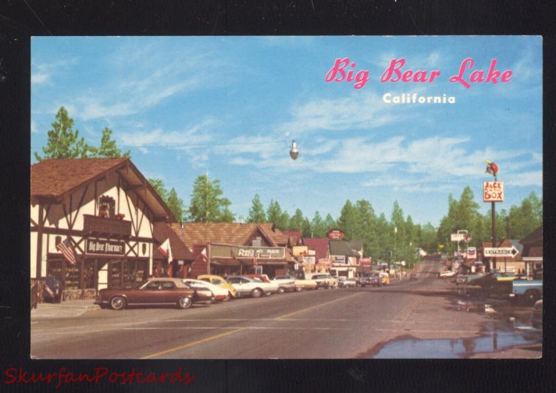 BIG BEAR LAKE CALIFORNIA 1960's CARS STREET SCENE VINTAGE 