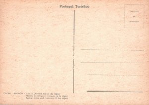 CONTINENTAL SIZE POSTCARD TYPICAL HOUSE AND LOCALE OF THE ALGARVE PORTUGAL 1970s