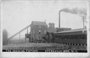 Dyersville Iowa The Canning Factory, Real Photo Vintage Postcard U11437