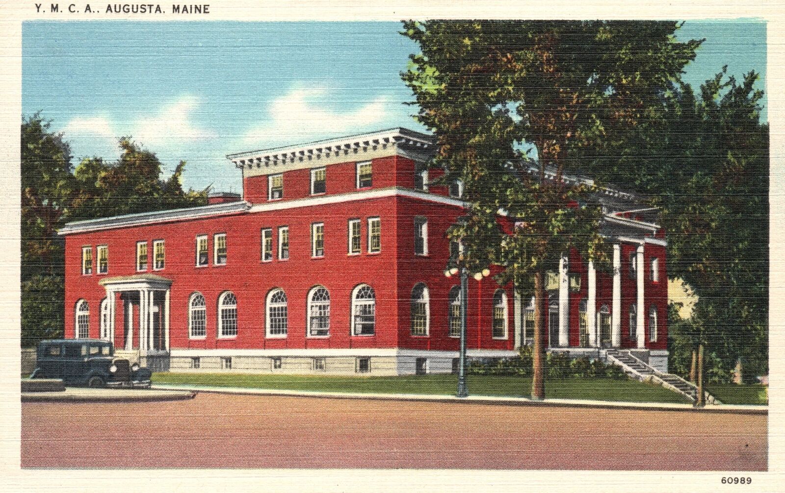 Vintage Postcard Y.M.C.A. Building Historic Landmark Augusta Maine ANC