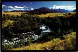 East Rosebud River, Beartooth Mountain Range Montana Postcard