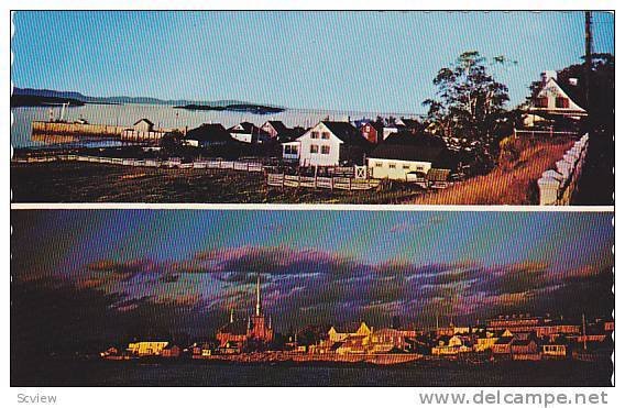 View of Kamouraska The church and village, Quebec, Canada, 40-60s
