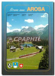 Postcard Modern 1800m Arosa mit Untersee