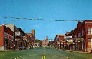 Crystal Falls, Michigan - Rezin's Drugs - Downtown on Superior Avenue - 1950s