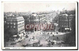 Old Postcard Paris Avenue de l'Opera