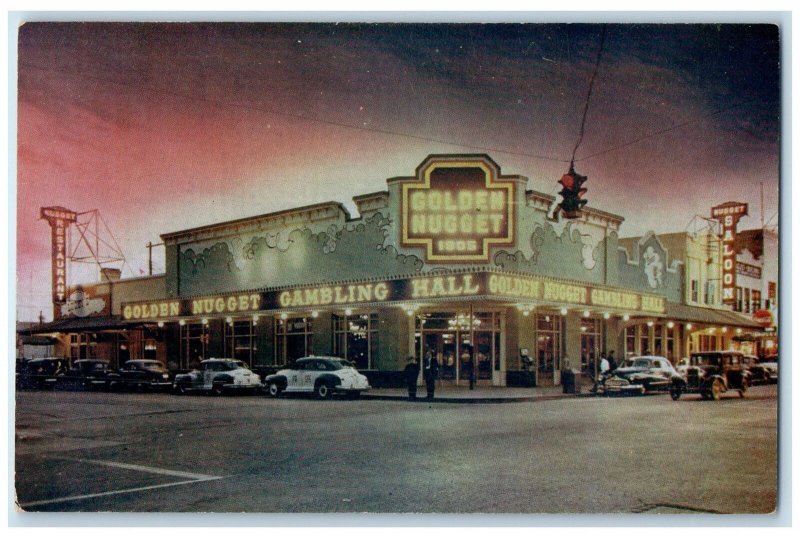 c1960's The Golden Nugget Gambling Hall Roadside Las Vegas Nevada NV Postcard