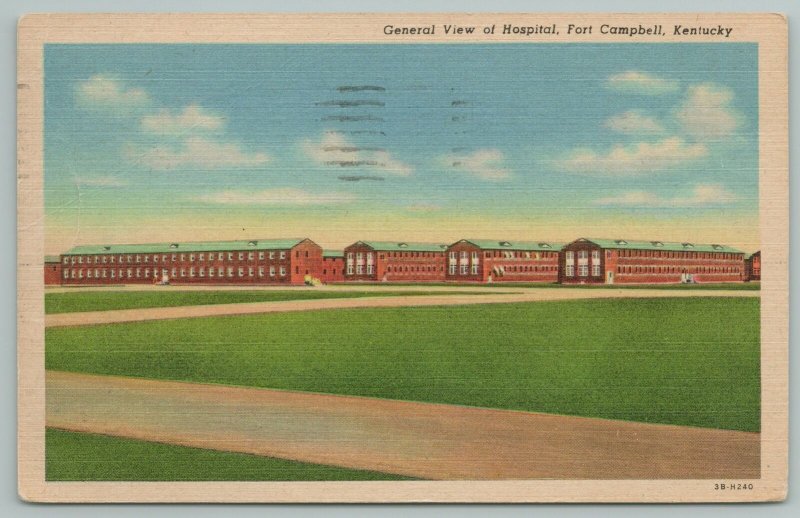 Fort Campbell Kentucky~General View Of Hospital~Vintage Postcard