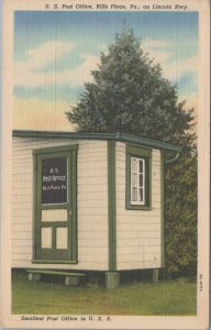 Postcard US Post Office Bills Place PA Lincoln Hwy