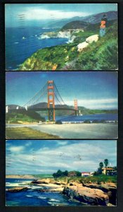 PX6f Cal. Union Oil Co. No. 9, 11, Golden Gate & Bixby Creek Bridges, Seascapes