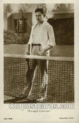 Ronald Colman Tennis Unused small crease left top corner tip, light corner wear