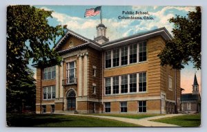J93/ Columbiana Ohio Postcard c1910 County Public School Building 119