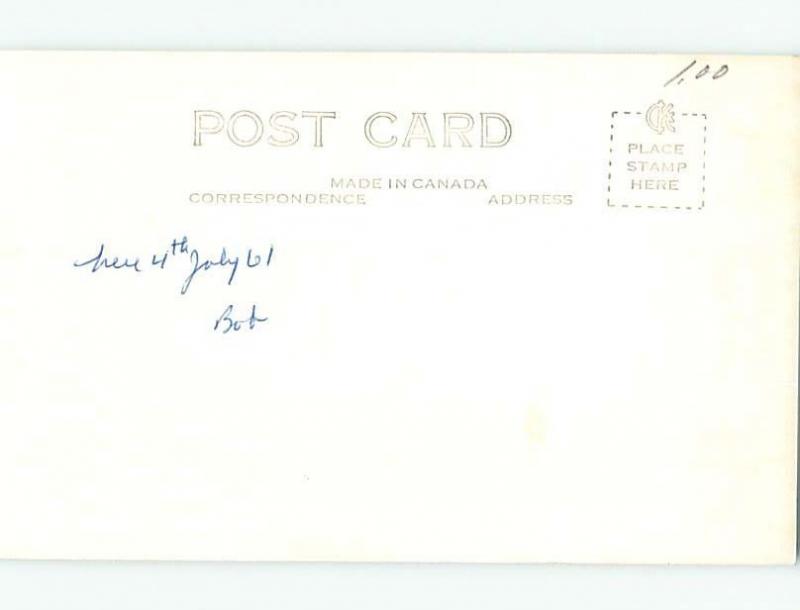 1961 rppc FORT PRINCE OF WALES SIGN AT HUDSON BAY MISSION Churchill MB HM4292