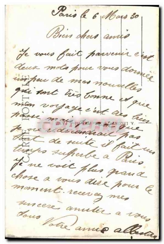 Old Postcard Panorama Paris on the Seine