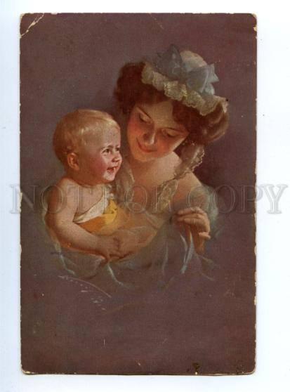 144901 Illuminated Mother & Baby by KNOEFEL vintage PC