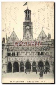 Old Postcard St Quentin Hotel Vile
