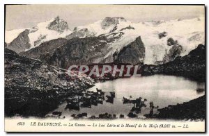 Old Postcard The Dauphine La Grave Leris Lake and the Massif de la Meije