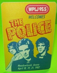 The Police Backstage Pass Concert Tour Original 1982 Ghost In The Machine NJ Gig