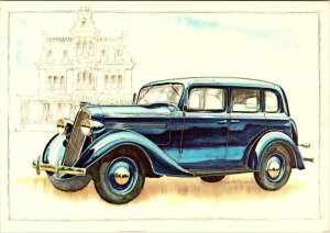 Artist's View  1936 DATSUN MODEL 70  5-7 Passenger  4X6 Continental Car Postcard