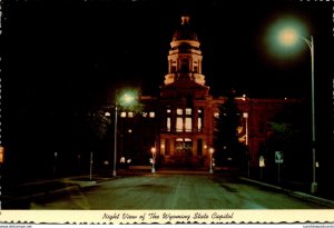 Wyoming Cheyenne State Capitol At Nigh