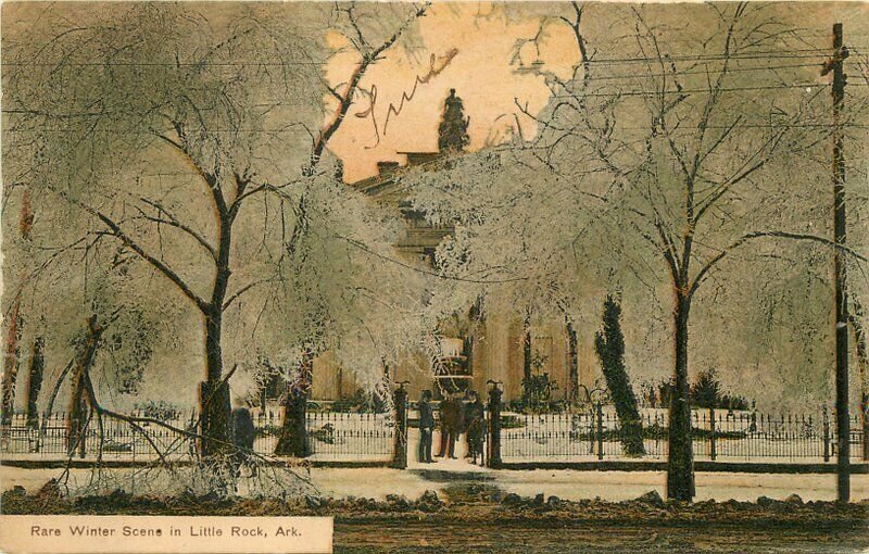 Goodman Little Rock Arkansas Rare Winter Scene 1907 Postcard PCK Series 9863