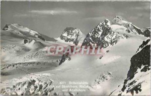 Postcard Modern Britaniahutte Blick auf und Strahlhorn Allalinhorn