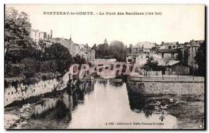 Old Postcard Fontenay Le Comte Le Pont Sardines (South Coast)