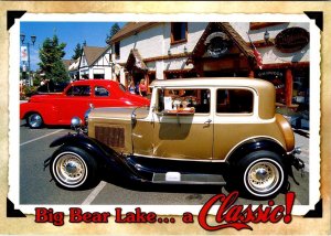 Big Bear Lake, CA California  FUN RUN  Classic Cars~Antique Autos  4X6 Postcard