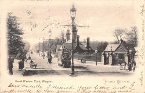 BR81257 great western road glasgow scotland double decker tramway