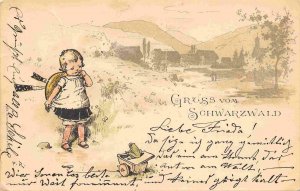 Gruss Vom Schwarzwald Germany 1897 postcard