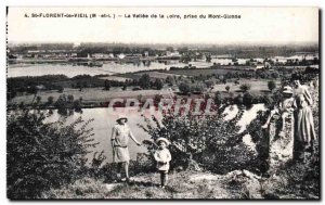 Old Postcard St Florent le Vieil The valley of the Loire taken Mount Glonne