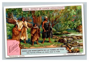 Vintage Liebig Trade Card French 2 of The Inhabitants of Southern Argentina Set