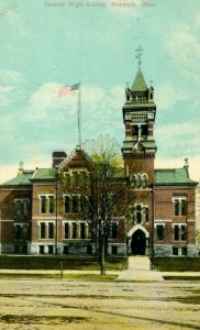 Circa 1900-10 Central High School in Norwalk, OH Vintage Postcard P7