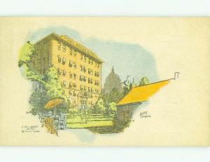 1920's artist signed GRACE DODGE HOTEL Washington DC HQ5739